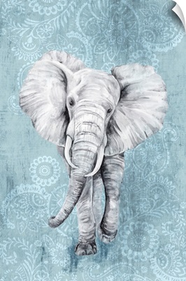 Blue Paisley Elephant