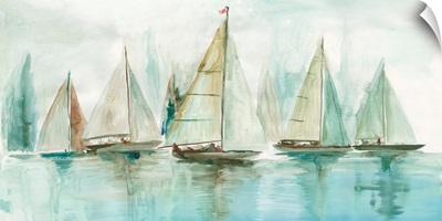 Blue Sailboats I