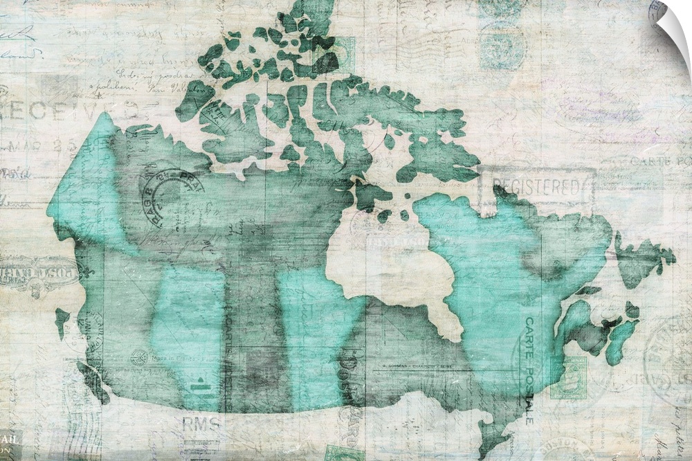 Map of Canada's provinces in teal.