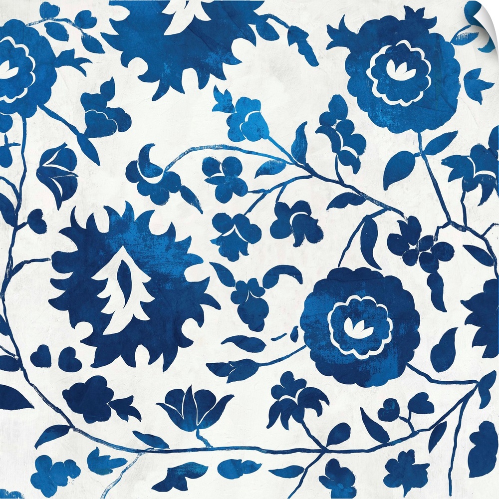 Indigo tile pattern inspired by Morocco.