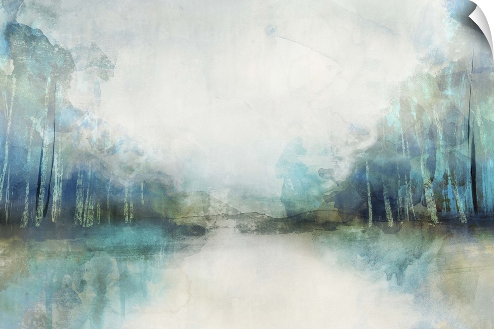 Contemporary abstract home decor artwork using soft colors.