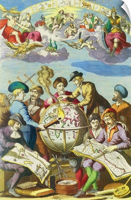 Explorers Mapping Globe