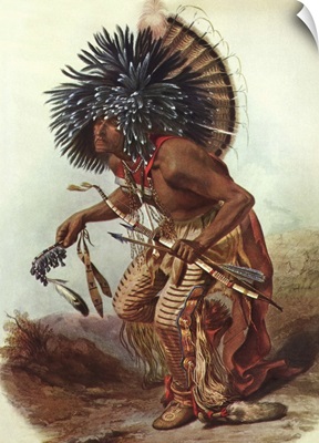 Native American Chief Performing a Ceremony