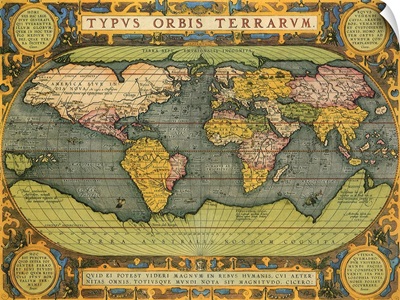 Oval World Map 1598
