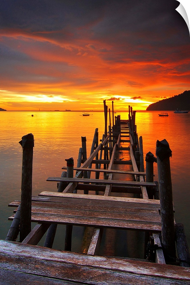 Sunset at Bungus Bay, Sumatra, Indonesia.