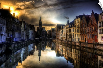 Bruges Sunset Reflections