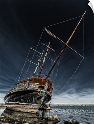 Ghost Ship On Shore