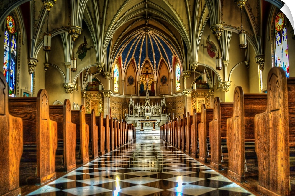 Interior of a church in Roanoke, Virginia.