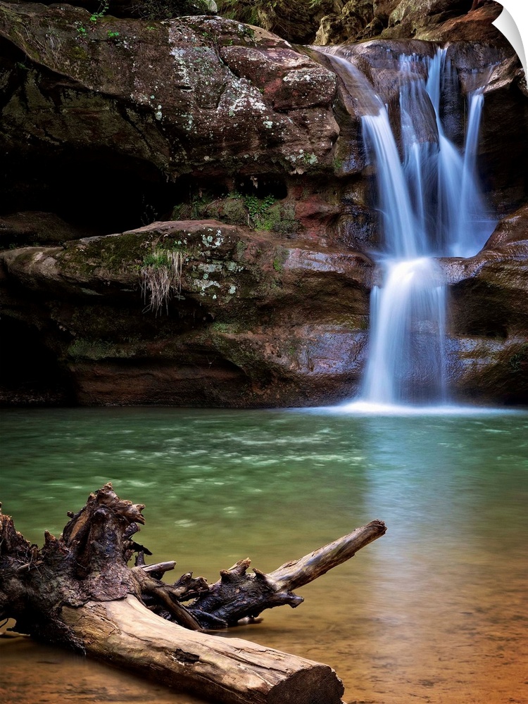 Waterfall in the forest, Hocking Hills, Logan, Ohio.