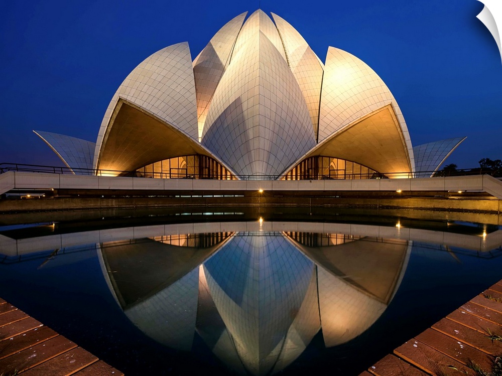 Only Baha'i temple in Asia, Lotus Temple, Delhi, India.