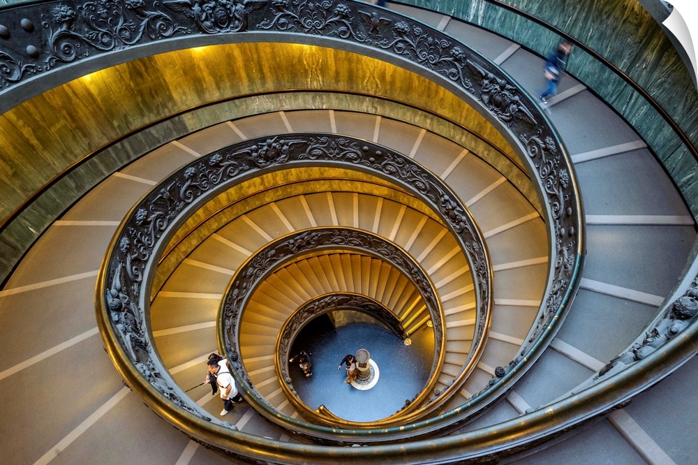 Spiral staircase in the Vatican Museum.