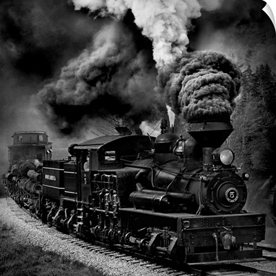 Steam Train in Black and White