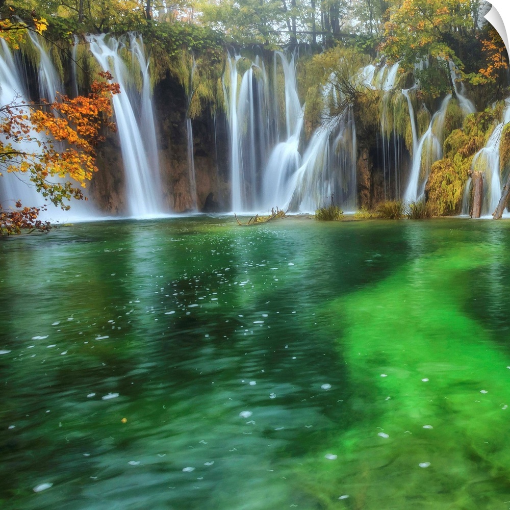 Water cascades of Plitvice Lakes National Park, Croatia.