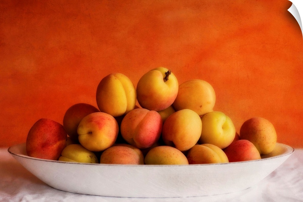 Warm still life with apricots