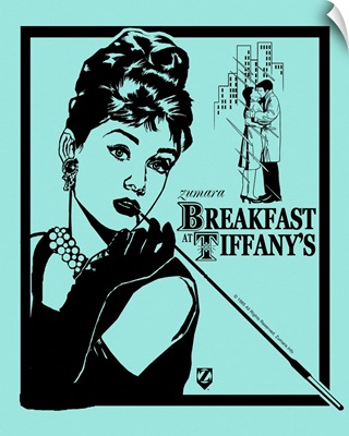Audrey Hepburn Breakfast at Tiffanys Teal 2