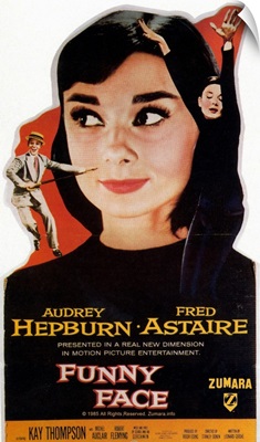 Audrey Hepburn Funny Face Big Head Poster