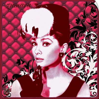 Audrey Hepburn Padded Floral Magenta