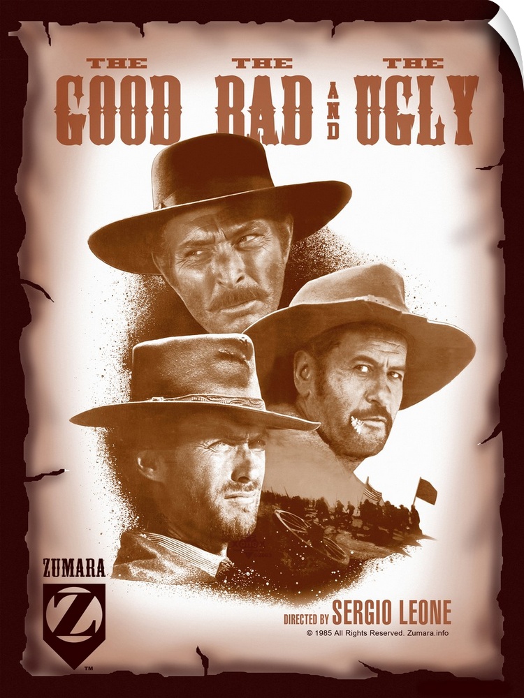 Clint Eastwood Good, Bad, Ugly Red
