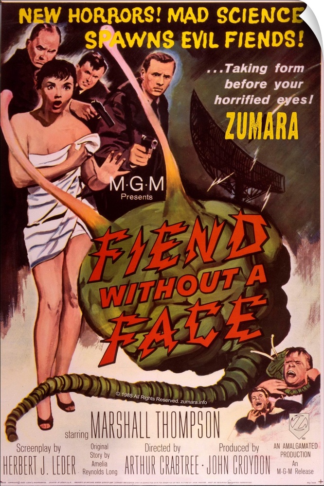 Fiend Without A Face Sci Fi Movie Poster