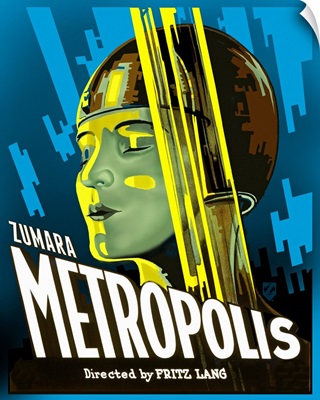 Metropolis Blue Sci Fi Movie Poster