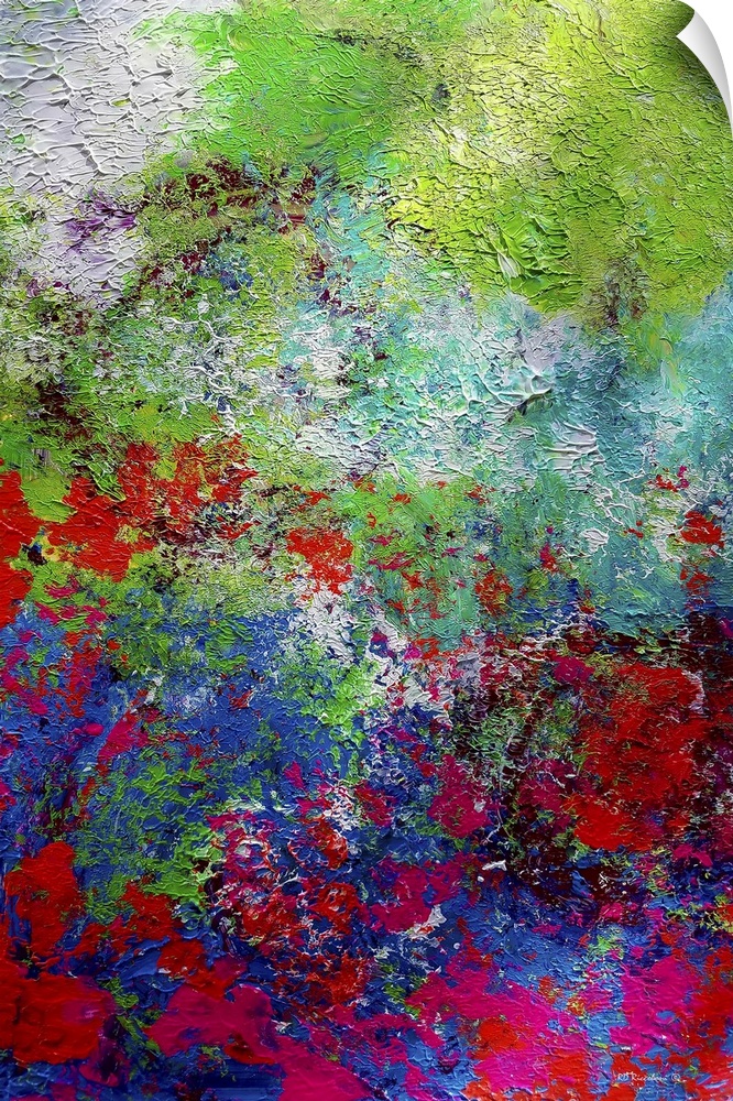 Summer in the garden in this abstract impressionistic painting by RD Riccoboni.