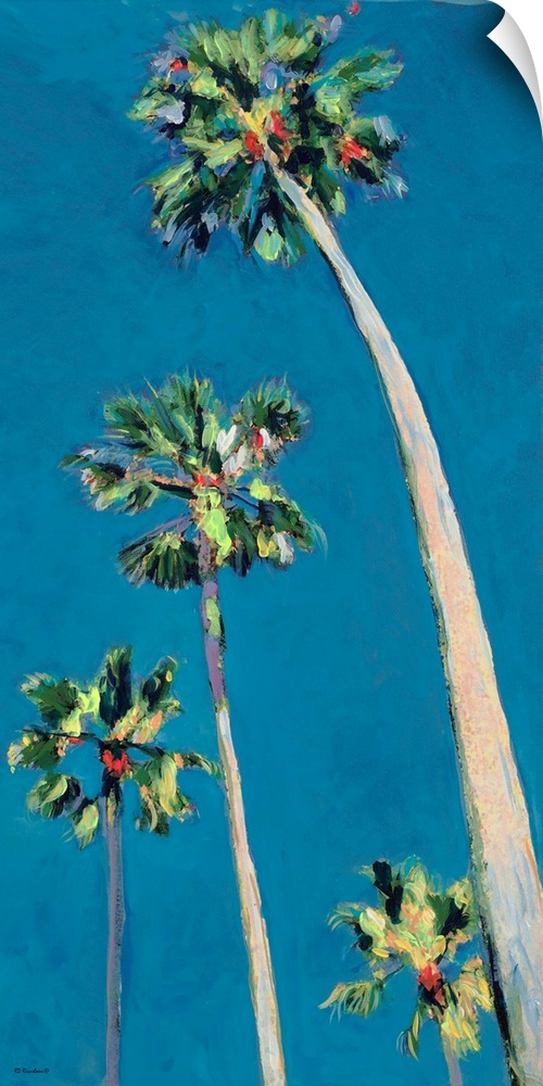Blue Sky and Palm Trees, A Little Piece of Heaven, painting by artist RD Riccoboni.