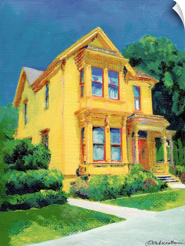 Bushyhead house painted by San Diego artist by RD Riccoboni. This 1887 Italianate- Stick Style Victorian home was built by...
