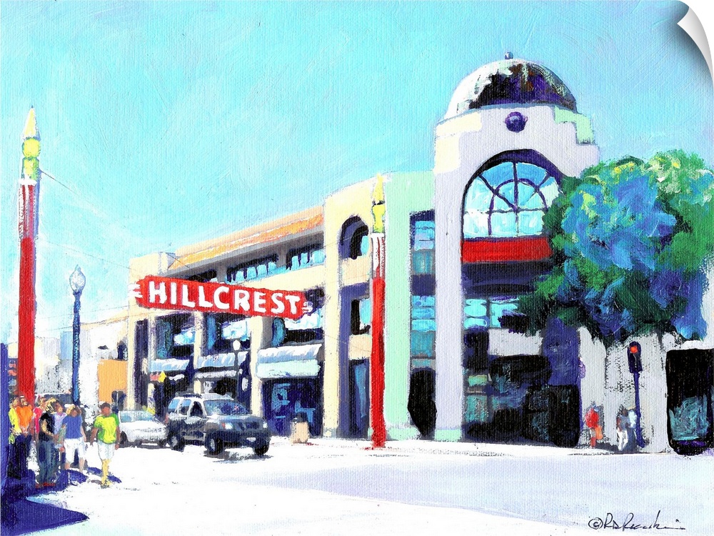 The Hillcrest Sign, painted by California artist RD Riccoboni. This is the intersection of University and Fifth Avenues wi...