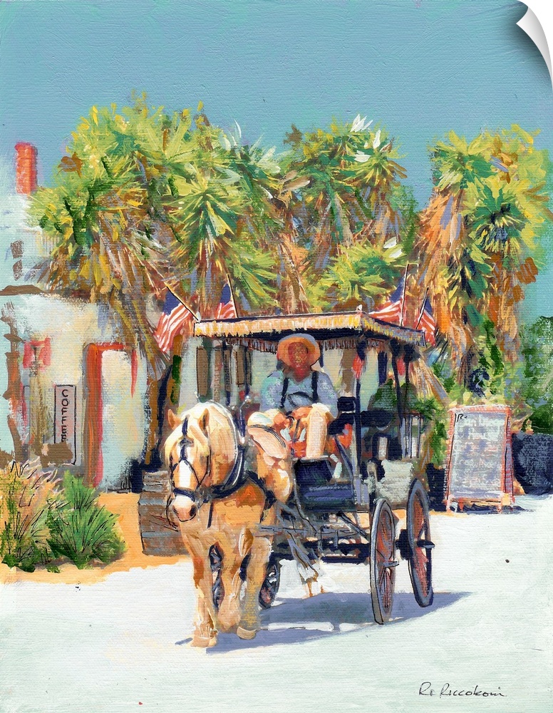 Holiday Ride, July Fourth Carriage Ride by RD Riccoboni.  Old Town San Diego, California.