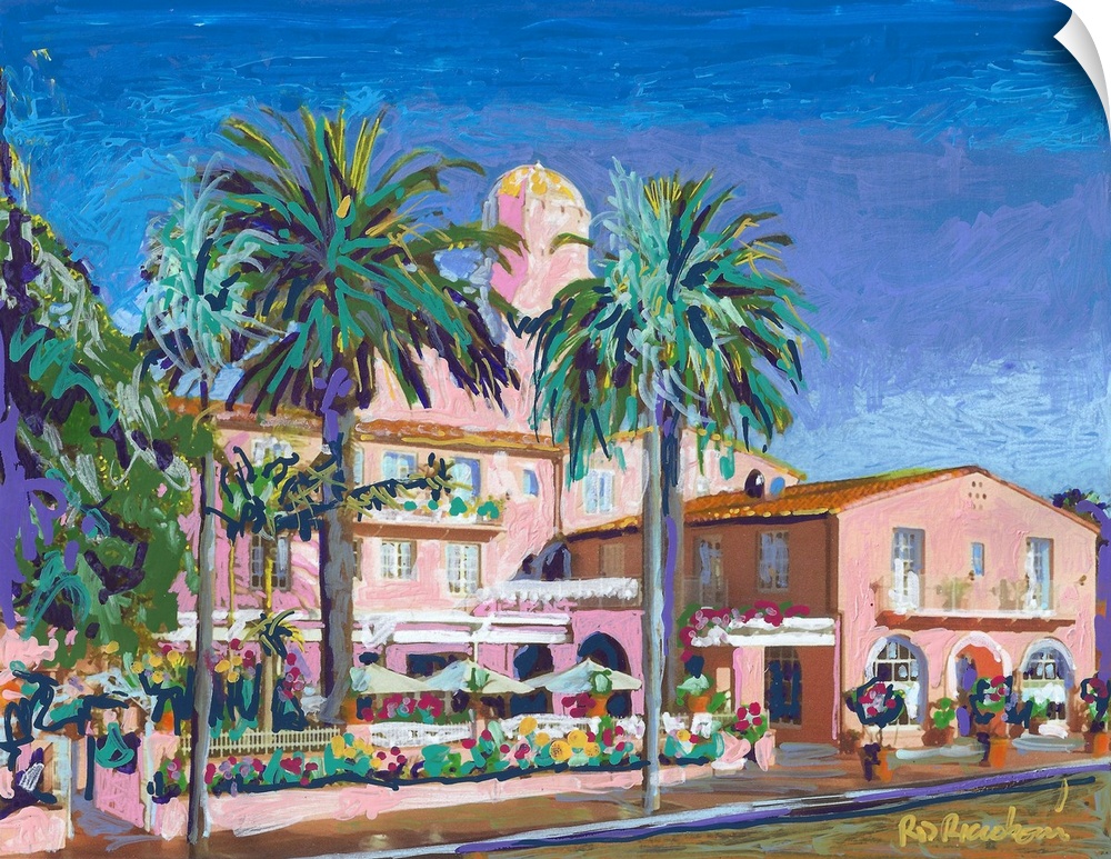 La Valencia Hotel La Jolla California, painting by RD Riccoboni.