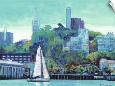 Sailing Pioneer Park and Coit Tower San Francisco