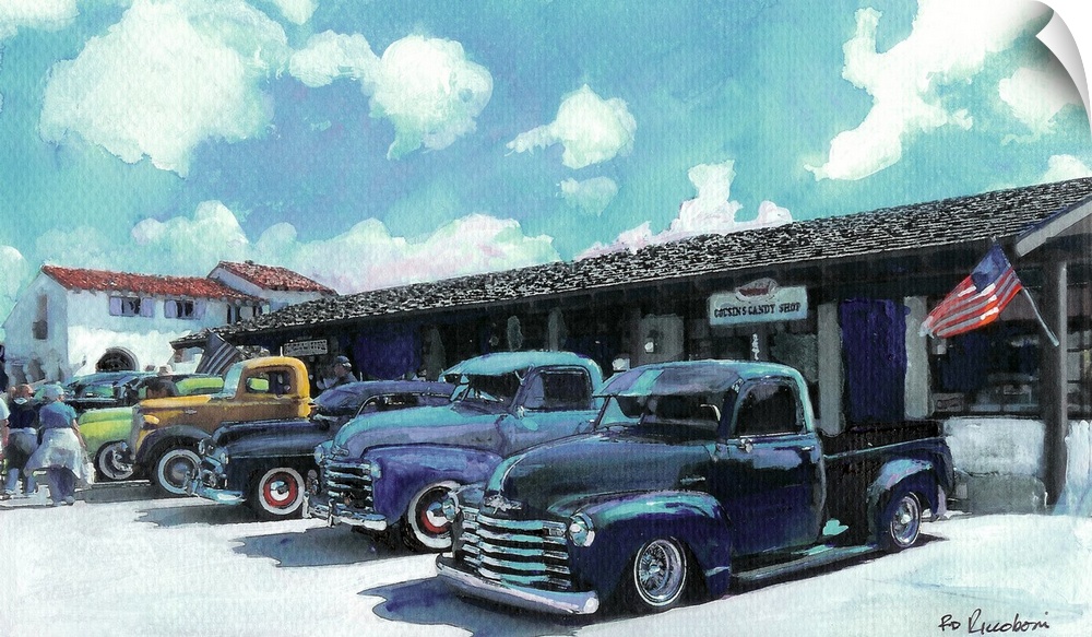 Vintage pickup trucks at the Candy Shop in Old Town San Diego.