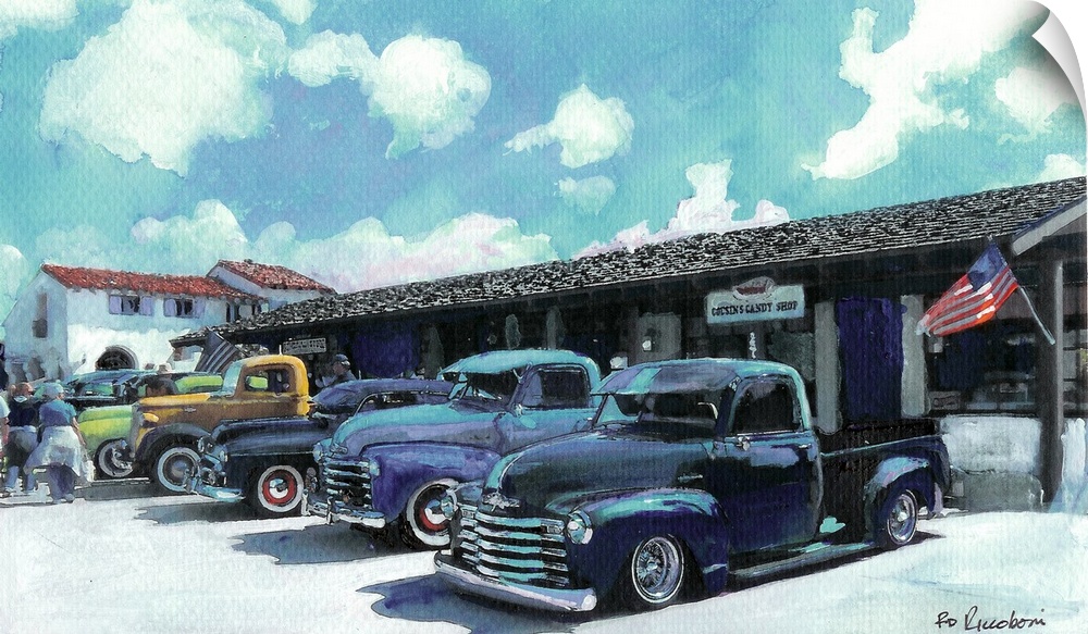 The General Store Old Town San Diego State Historic Park, acrylic painting by RD Riccoboni.