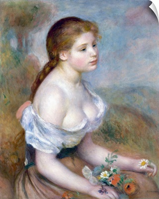 A Young Girl with Daisies