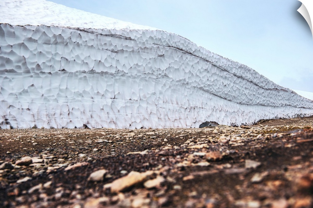 Abstract snowbank on Whistler Mountain in British Columbia, Canada.