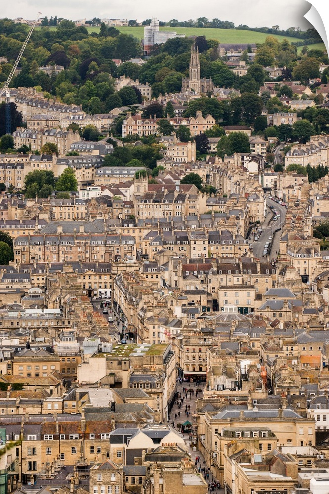 Aerial photograph of the city of Bath in England, UK.