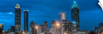 Atlanta, Georgia city skyline at night