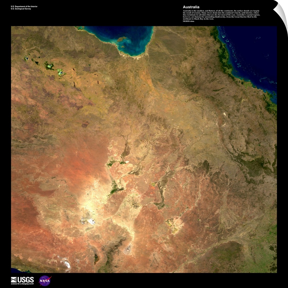 Australia is the smallest, and flattest, of all the continents. Its surface details are largely the result of erosion. Man...
