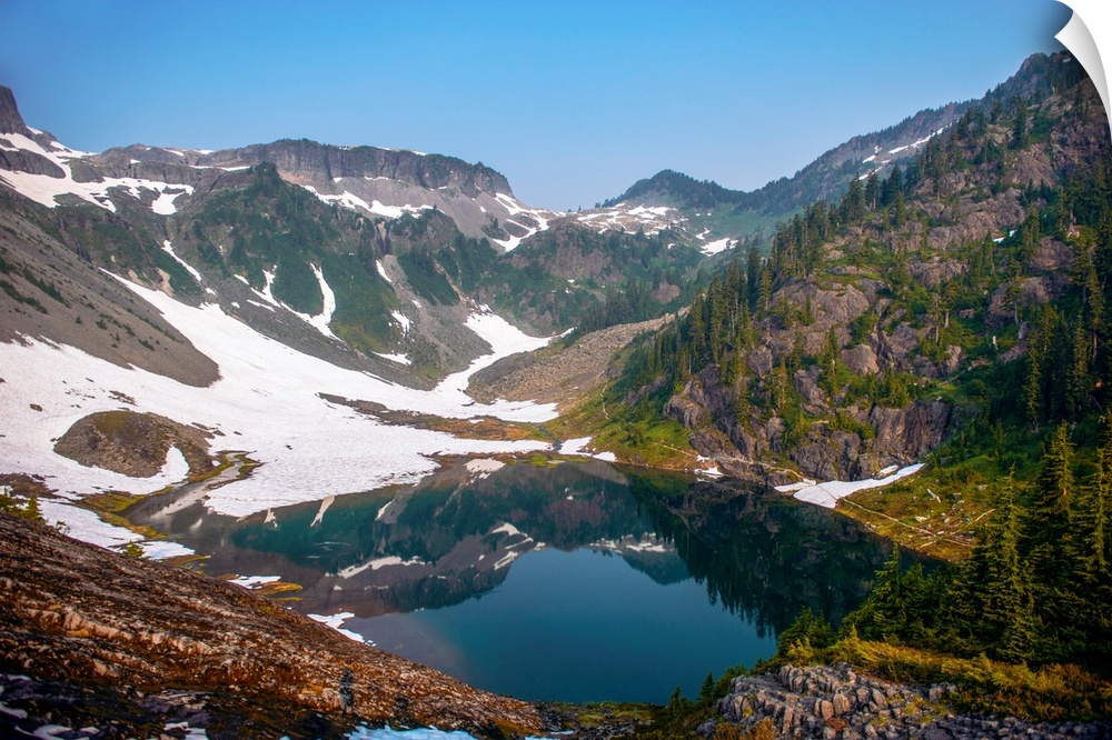 View of Baker Lakes In Mount Baker Wilderness, Washington.