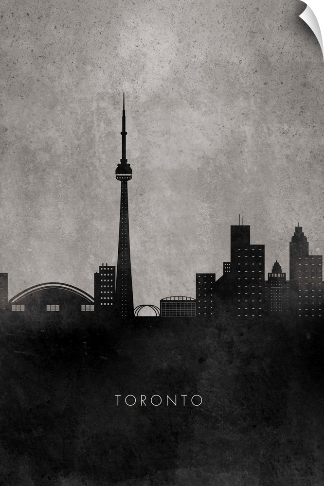 Skyline silhouette of Toronto