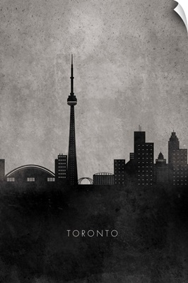 Black and White Minimalist Toronto Skyline