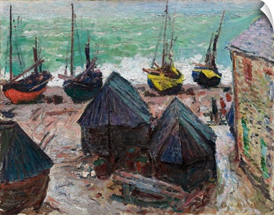 Boats On The Beach At Etretat