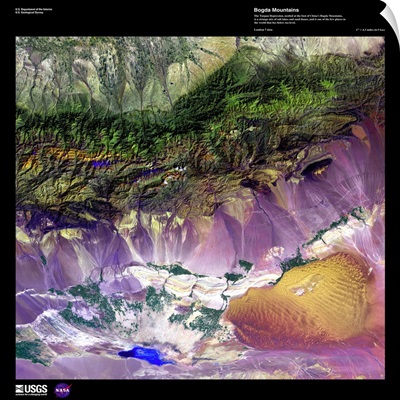 Bogda Mountains - USGS Earth as Art