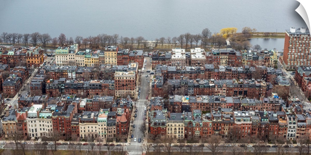 Photo of Boston's cityscape featuring Gloucester Street towards Charles River.
