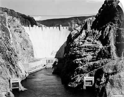 Boulder Dam, 1941, Looking Across River To Dam