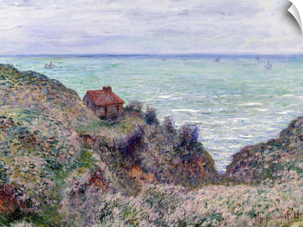 Of the fourteen versions of this motif painted at Pourville in 1882, this painting is among the most interesting in terms ...