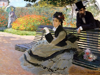 Camille Monet (1847-1879) on a Garden Bench