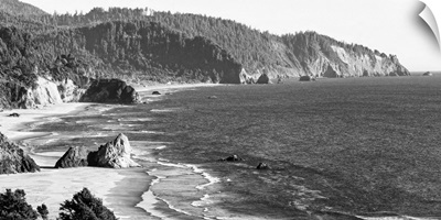 Cannon Beach Landscape in Black and White, Oregon