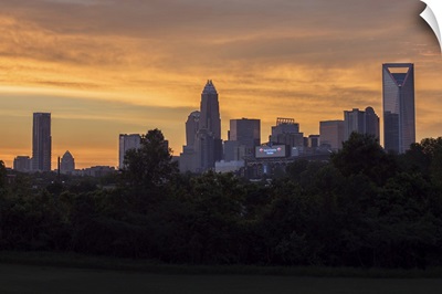 Charlotte Skyline And A Honey-Colored Sunrise