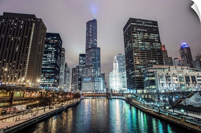 Chicago Skyline at Night